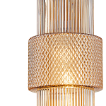 Подвесной светильник со стеклянным рифленым плафоном цилиндрической формы Eliara 13 варинант исполнения - 3 | Loft Concept в Ижевске