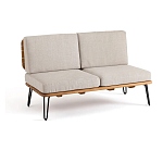 Двухместный диван из акации без подлоконтиков Amra варинант исполнения - 1 | Loft Concept в Ижевске