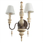 Бра с двумя конусовидными белыми тканевыми абажурами Terrain варинант исполнения - 3 | Loft Concept в Ижевске