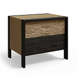 Тумба 2 ящика с подсветкой на рельефном фасаде Warm Industrial варинант исполнения - 2 | Loft Concept в Ижевске