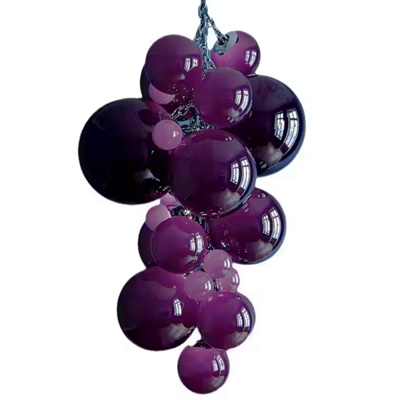 Люстра Grape Balls Сливовый цвет стекла Сливовый Люстра Grape Balls Сливовый цвет стекла Сливовый в Ижевске | Loft Concept