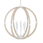 Подвесной светильник из дерева в форме сферы Eco Light варинант исполнения - 3 | Loft Concept в Ижевске