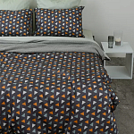 Постельное белье из сатина с принтом треугольники 150х200 см Triangular Dreams варинант исполнения - 8 | Loft Concept в Ижевске