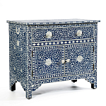 Комод инкрустация костью ORIENTAL Indian синий орнамент варинант исполнения - 2 | Loft Concept в Ижевске