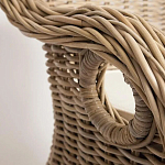 Кресло из ротанга с подушкой Nest бежево-серое варинант исполнения - 6 | Loft Concept в Ижевске