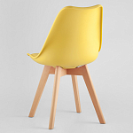 Стул с основой из пластика и мягким сиденьем Arvika Yellow варинант исполнения - 5 | Loft Concept в Ижевске