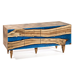 Стильный Буфет лофт 4 двери Cabinet Crimson River фасад эпоксидная смола  варинант исполнения - 2 | Loft Concept в Ижевске