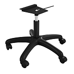 Стул пластиковый красного цвета на колесиках с подъемно-поворотным механизмом Eames Red варинант исполнения - 3 | Loft Concept в Ижевске