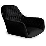 Стул с мягкой черной обивкой из велюра и подъемно-поворотным механизмом на колесиках Harper Black варинант исполнения - 2 | Loft Concept в Ижевске