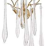 Бра с хрустальными подвесками в виде капель Droplet Crystal Gold Wall Lamp варинант исполнения - 2 | Loft Concept в Ижевске
