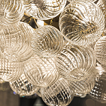 Люстра подвесная с рифлёными стеклянными шарами в форме воздушного облака Berries Chandelier варинант исполнения - 3 | Loft Concept в Ижевске