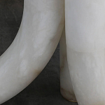 Торшер геометрический с тремя мраморными плафонами Marble Tripod варинант исполнения - 11 | Loft Concept в Ижевске