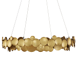 Люстра круглая из многослойных золотых дисков Metal Disc Chandelier варинант исполнения - 2 | Loft Concept в Ижевске