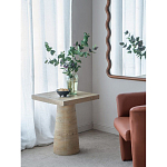 Столик приставной с квадратной столешницей Textured Cream Table варинант исполнения - 8 | Loft Concept в Ижевске