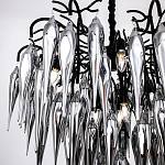 Люстра со стеклянными подвесками дымчатого цвета Ambre Glass Chandelier 80 варинант исполнения - 2 | Loft Concept в Ижевске