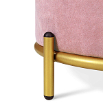 Банкетка овальная пыльно-розовый велюр на 4-х металлических ножках золотого цвета SANJAY варинант исполнения - 4 | Loft Concept в Ижевске