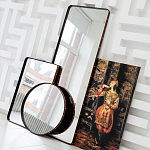 Зеркало овальное в металлической раме с кожаной отделкой Loft in Reflection варинант исполнения - 4 | Loft Concept в Ижевске