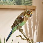 Подсвечник с двумя попугаями из фарфора на бронзовой ветке Eden Garden варинант исполнения - 2 | Loft Concept в Ижевске