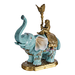Подсвечник в виде слона из фарфора с бронзовыми элементами Elephant in the Garden of Eden варинант исполнения - 2 | Loft Concept в Ижевске
