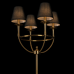Торшер с металлическим основанием бронзового цвета с черными конусовидными абажурами Dignity варинант исполнения - 4 | Loft Concept в Ижевске