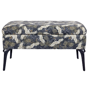 Банкетка с принтом из журавлей Crane