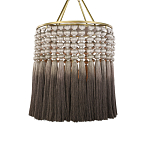 Люстра плетеная с кисточками на золотистом каркасе Boho Tassel Chandelier варинант исполнения - 1 | Loft Concept в Ижевске