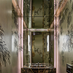 Обои ручная роспись Silk Tree Original colourway on White Metal gilded paper варинант исполнения - 1 | Loft Concept в Ижевске