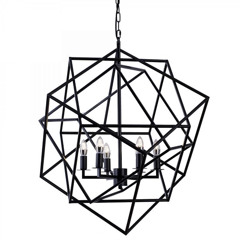 Люстра Cubist Small Chandelier Black Черный в Ижевске | Loft Concept 