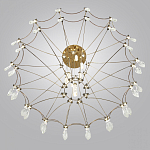 Люстра подвесная из металла с прозрачными подвесками из хрусталя Quasar 93 варинант исполнения - 5 | Loft Concept в Ижевске