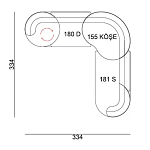 Угловой модульный диван Calypso с поворотным механизмом  варинант исполнения - 13 | Loft Concept в Ижевске