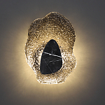 Бра с волнообразным стеклянным плафоном и вставкой из мрамора Liquid Stone варинант исполнения - 14 | Loft Concept в Ижевске