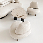 Кресло Vinsen обивка букле молочного цвета варинант исполнения - 3 | Loft Concept в Ижевске