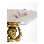 Чаша с цветочным орнаментом на ножке в виде бронзового ангела Eden Garden варинант исполнения - 3 | Loft Concept в Ижевске