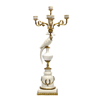 Подсвечник белый Попугай из фарфора с бронзовыми элементами Eden Garden варинант исполнения - 3 | Loft Concept в Ижевске