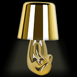 Настольная лампа фигурная золотого цвета с гладким абажуром Высота 16 см Sophia варинант исполнения - 7 | Loft Concept в Ижевске