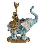 Подсвечник в виде слона из фарфора с бронзовыми элементами Elephant in the Garden of Eden варинант исполнения - 4 | Loft Concept в Ижевске