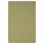 Плед из шерсти зеленого цвета с бахромой Waffle Comfort варинант исполнения - 1 | Loft Concept в Ижевске