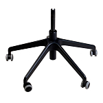 Стул с мягкой синей обивкой из велюра и подъемно-поворотным механизмом на черных колесиках Harper Blue варинант исполнения - 5 | Loft Concept в Ижевске