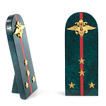 Сувенир Погон МВД из натурального камня змеевик Souvenir Epaulets варинант исполнения - 4 | Loft Concept в Ижевске