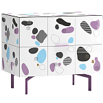 Тумба белая с рисунком Grande Graphstones варинант исполнения - 1 | Loft Concept в Ижевске