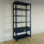 Стеллаж Elsa Dreams Blue со стеклянными полками и ящиком варинант исполнения - 1 | Loft Concept в Ижевске