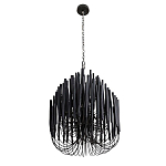 Люстра черная с несколькими ярусами деревянных палочек Bright Wooden Chandelier варинант исполнения - 3 | Loft Concept в Ижевске