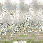 Обои ручная роспись Temple Newsam White Gold gilded silk варинант исполнения - 2 | Loft Concept в Ижевске