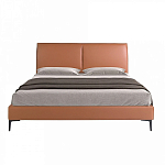 Кровать двуспальная коричневая из экокожи Modern Look варинант исполнения - 3 | Loft Concept в Ижевске