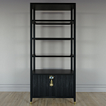 Стеллаж со стеклянными полками Elsa Dreams Black варинант исполнения - 5 | Loft Concept в Ижевске