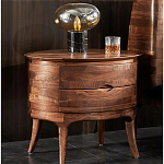 Прикроватный столик из дерева с 2-мя ящиками Moon Walnut Furniture варинант исполнения - 1 | Loft Concept в Ижевске