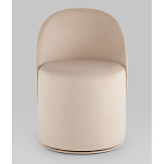 Пуф Loreen со спинкой вращающийся велюр молочный варинант исполнения - 4 | Loft Concept в Ижевске