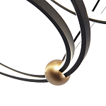 Люстра подвесная светодиодная с 4-мя кольцами черный металл Ring Horizontal варинант исполнения - 3 | Loft Concept в Ижевске