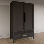 Шкаф платяной Primo с выдвижными ящиками шпон Темный орех варинант исполнения - 3 | Loft Concept в Ижевске