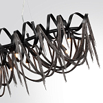 Люстра подвесная линейная с переплетенными металлическими лентами и цепочками Atlantis Chain варинант исполнения - 3 | Loft Concept в Ижевске